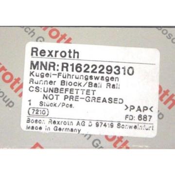 NIB REXROTH R162229310 LINEAR RUNNER BLOCK BALL RAIL