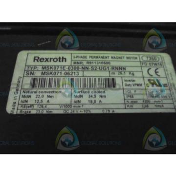 REXROTH Faroe Islands  MSK071E-0300-NN-S2-UG1-RNNN SERVO MOTOR Origin NO BOX