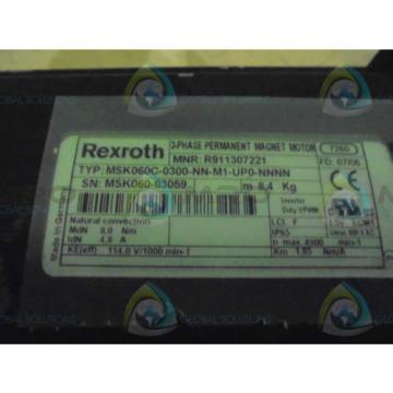 REXROTH Equatorial Guinea  MSK060C-0300-NN-M1-UP0-NNNN SERVO MOTOR Origin NO BOX