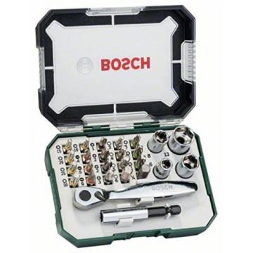 Bosch Cuba  Screwdriver Bit And Ratchet Set, 26 Pieces