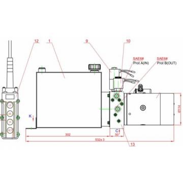 MAXIM Cayman Islands  DOUBLE VALVE POWER UNIT (12V DC, DOUBLE ACTING): 2 GALLON STEEL TANK