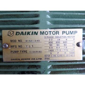 DAIKIN Germany  PUMP V15A1R-80 V15AIR-80 VI5AIR-80, M15A1-3-40 M15AI-3-40 MI5AI-3-40 John