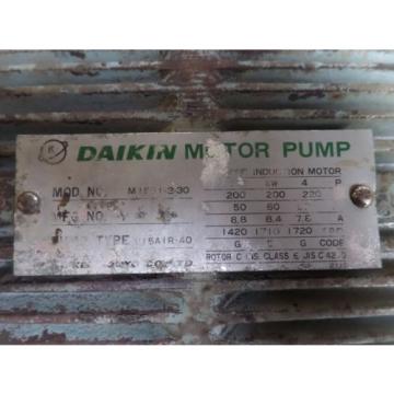 MORI India  SEIKI DAIKIN MOTOR M15A1-3-30 PUMP V15 A1R-40 MORI SEIKI SL-5 LOT#1977M