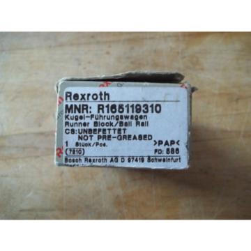 Origin IN BOX REXROTH ALUMINUM LINEAR BEARING RUNNER BLOCK R165119310 7210