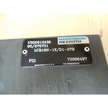 Mannesmann Rexroth LCB16N-1X/D1-07B LCB16N1XD107B origin