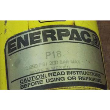 1 El Salvador  USED ENERPAC P18 w/ENERPAC RC-106 HYDRAULIC HAND PUMP ***MAKE OFFER***