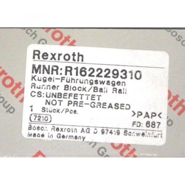 NIB REXROTH R162229310 LINEAR RUNNER BLOCK BALL RAIL #3 image