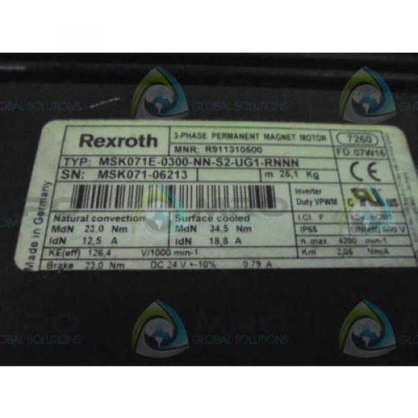 REXROTH Faroe Islands  MSK071E-0300-NN-S2-UG1-RNNN SERVO MOTOR Origin NO BOX #1 image