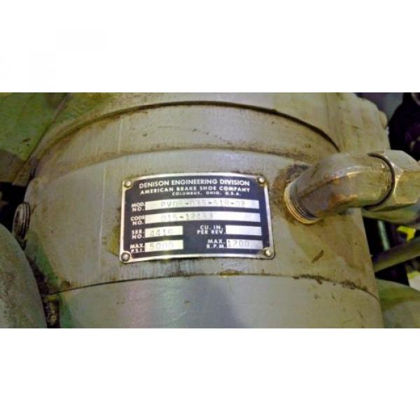 RX-3094, India  DENISON HYDROILICS 100HP POWER UNIT / PACK 5000 MAX PSI 1200 MAX RPM #10 image