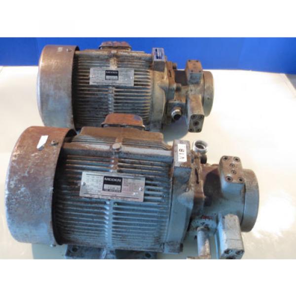 MEIDENSHA MEDEN MOTOR LTF70-NR NACHI PUMP VDR-1B-1A2-11 UVD-1A-A2-15-4-13 #1 image