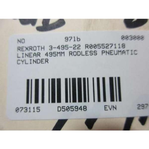 Origin REXROTH 3-495-22 R005527118 495MM RODLESS LINEAR PNEUMATIC CYLINDER D505948 #7 image