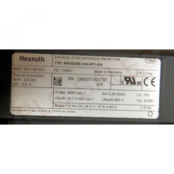 REXROTH Italy  MKD025B-144-KP1-KN  |  Permanant Magnet Servo Motor  Origin #3 image