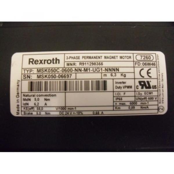 Servo Estonia  Motor R911298355 Rexroth MSK050C-0600-NN-M1-UG1-NNNN #2 image