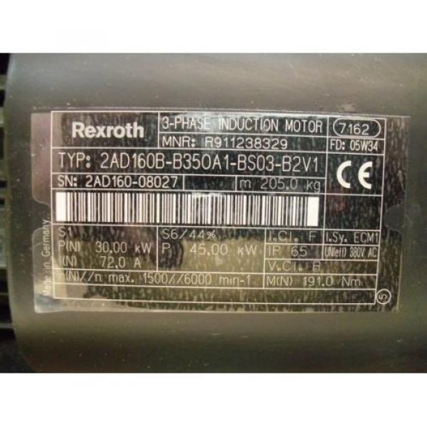 Servo Monaco  Motor 2AD160B-B350A1-BS03-B2V1 Bosch Rexroth 2AD160B-B35OA1-BS0 #4 image