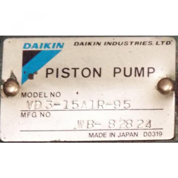 NEW Gambia  DAIKIN VD3-15AIR-95 PISTON PUMP w/M15A1-2-90 INDUCTION MOTOR **MAKE OFFER** #3 image