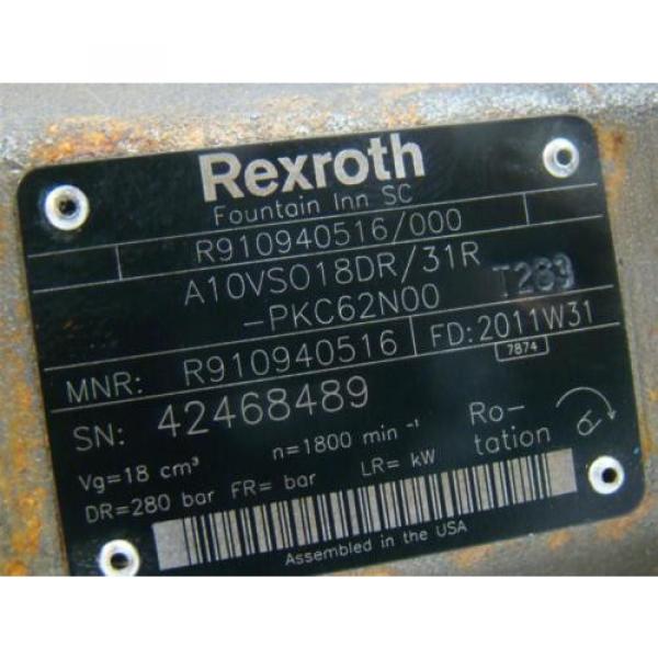 Rexroth Guam  hydraulic pump A10VS018DR/31R R910940516 #3 image